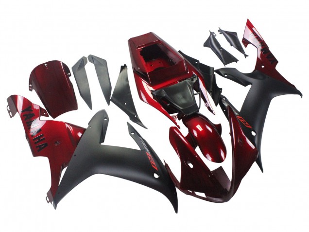 Discount 2002-2003 Red Matte Black Yamaha YZF 1000 R1 Motorcycle Fairing Kits Canada