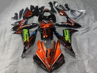 Discount 2002-2003 Orange Black Neon Green with Flame 16 Yamaha YZF 1000 R1 Motorcycle Fairings Canada