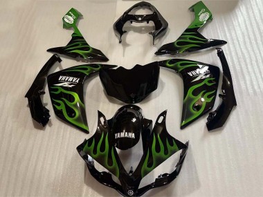 Discount 2004-2006 Glossy Black Green Flame White Decal Yamaha YZF 1000 R1 Motorcycle Fairings Canada