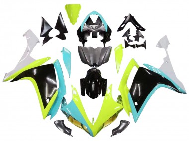 Discount 2007-2008 Light Blue Lime Green Black Yamaha YZF 1000 R1 Motorcycle Fairings Canada