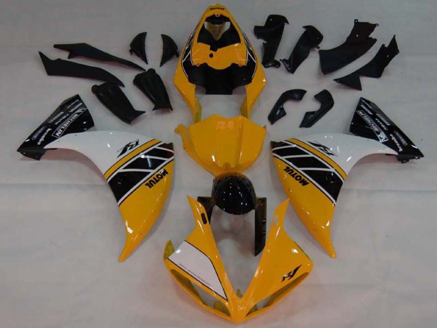Discount 2007-2008 Yellow White Black Yamaha YZF 1000 R1 Motorcycle Fairings Canada