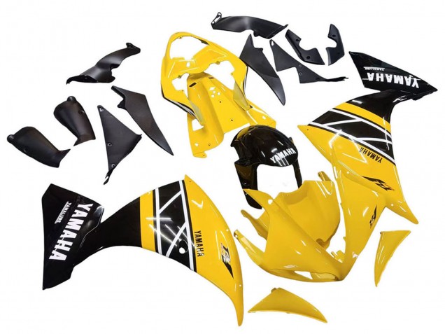 Discount 2009-2011 Yellow White Black Stripe Yamaha YZF 1000 R1 Motorcycle Fairing Kits Canada