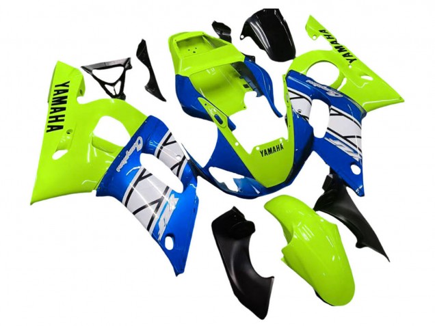 Discount 1998-2002 Neon Green Blue White Champions Yamaha YZF 600 R6 Motorcycle Fairings Canada