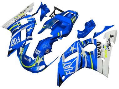 Discount 1998-2002 White Blue Neon Yellow Fiat Motul Michelin Yamaha YZF 600 R6 Motorcycle Fairings Canada