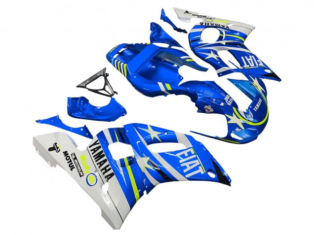 Discount 1998-2002 White Blue Neon Yellow Fiat Motul Michelin Yamaha YZF 600 R6 Motorcycle Fairings Canada