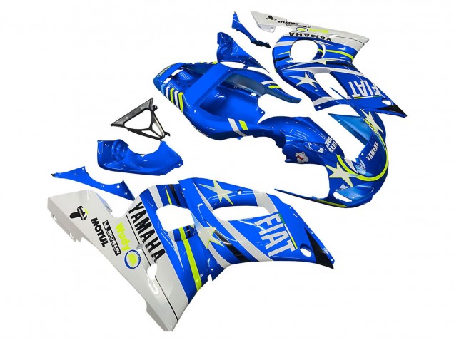Discount 1998-2002 White Blue Neon Yellow Fiat Motul Michelin Yamaha YZF 600 R6 Motorcycle Fairings Canada