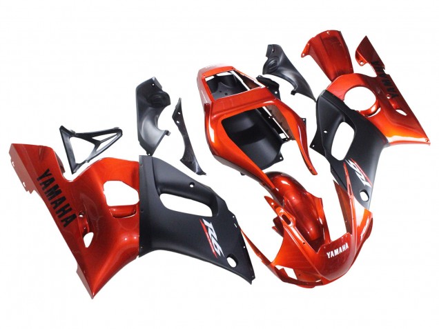 Discount 1998-2002 Orange Matte Black Yamaha YZF 600 R6 Motorcycle Fairings Canada