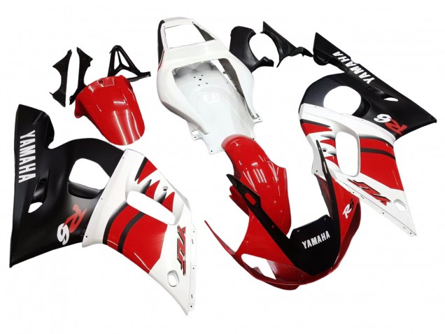 Discount 1998-2002 White Red Glossy Black Yamaha YZF 600 R6 Motorcycle Fairings Canada