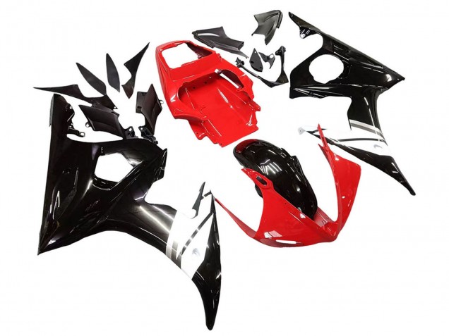 Discount 2003-2004 Red White Glossy Black Yamaha YZF R6 Motorcycle Fairings Canada