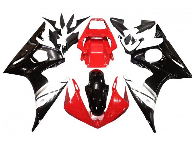 Discount 2003-2004 Red White Glossy Black Yamaha YZF R6 Motorcycle Fairings Canada