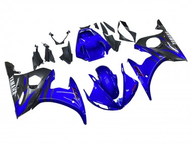 Discount 2003-2004 Blue Glossy Black Yamaha YZF R6 Motorcycle Fairings Canada