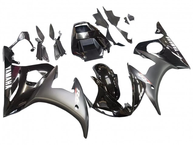 Discount 2003-2004 Glossy Black Matte Black White Decals Yamaha YZF R6 Motorcycle Fairings Canada