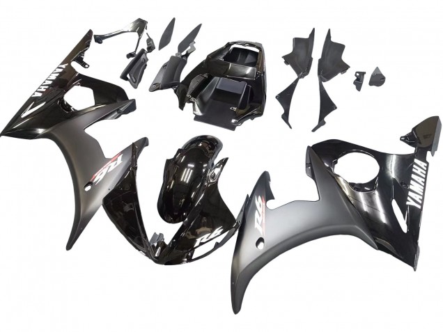 Discount 2003-2004 Glossy Black Matte Black White Decals Yamaha YZF R6 Motorcycle Fairings Canada
