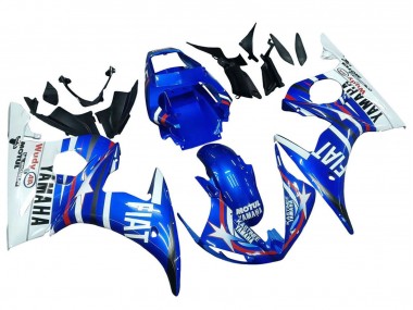 Discount 2003-2004 White Blue Fiat Motul Kastinee Yamaha YZF R6 Motorcycle Fairings Canada