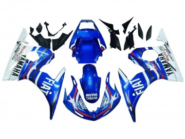 Discount 2003-2004 White Blue Fiat Motul Kastinee Yamaha YZF R6 Motorcycle Fairings Canada