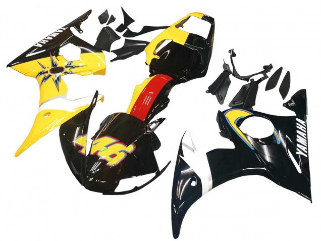 Discount 2003-2004 Yellow Red Glossy Black 46 Yamaha YZF R6 Motorcycle Fairings Canada