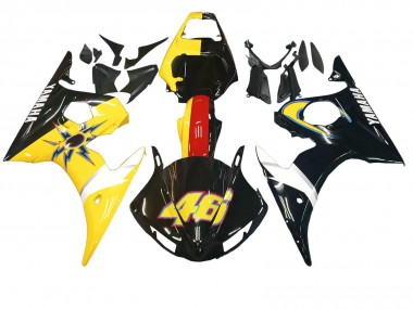 Discount 2003-2004 Yellow Red Glossy Black 46 Yamaha YZF R6 Motorcycle Fairings Canada