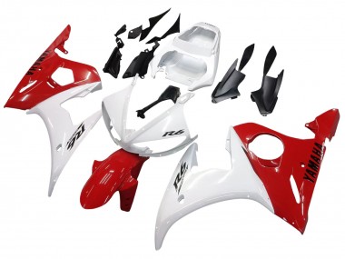 Discount 2003-2004 White Red Yamaha YZF R6 Motorcycle Fairings Canada