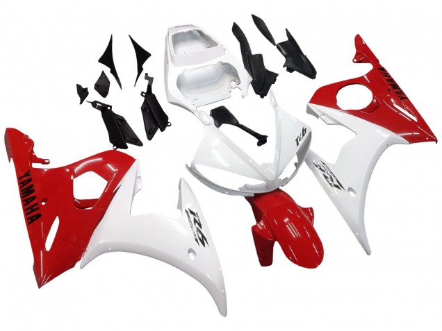 Discount 2003-2004 White Red Yamaha YZF R6 Motorcycle Fairings Canada
