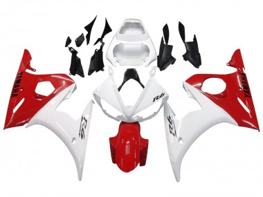 Discount 2003-2004 White Red Yamaha YZF R6 Motorcycle Fairings Canada
