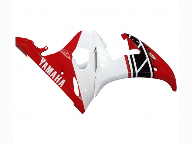Discount 2003-2004 White Red Glossy Black Yamaha YZF R6 Motorcycle Fairing Canada