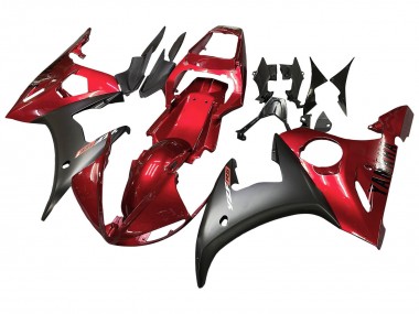 Discount 2003-2004 Red Matte Black Yamaha YZF R6 Motorcycle Fairing Kits Canada