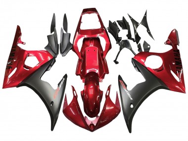 Discount 2003-2004 Red Matte Black Yamaha YZF R6 Motorcycle Fairing Kits Canada