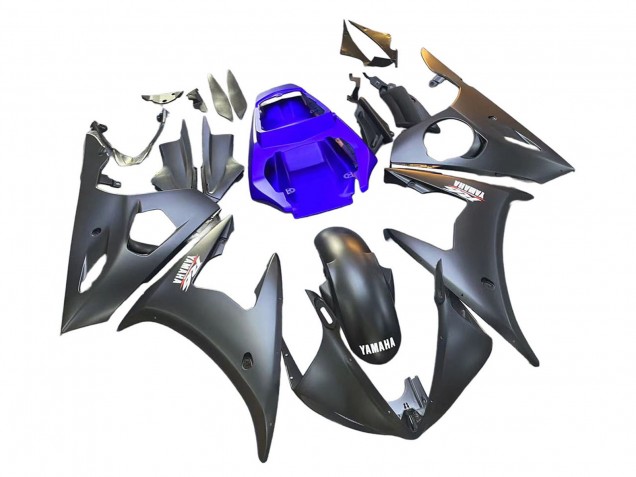 Discount 2003-2004 Blue Matte Black Yamaha YZF R6 Motorcycle Fairings Canada