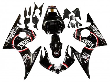 Discount 2003-2004 Glossy Black Red White Lucky Strike Motul Yamaha YZF R6 Motorcycle Fairings Canada