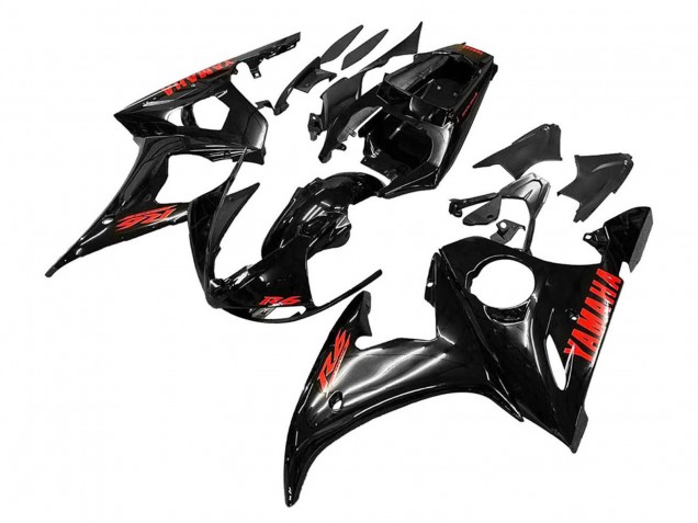 Discount 2003-2004 Glossy Black Red Yamaha YZF R6 Motorcycle Fairings Canada