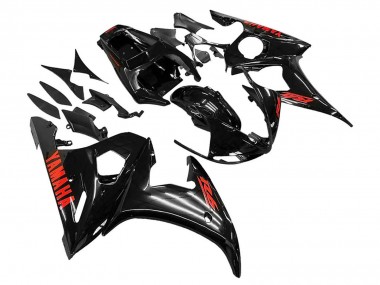 Discount 2006-2009 Glossy Black Red Yamaha YZF R6S Motorcycle Fairings Canada