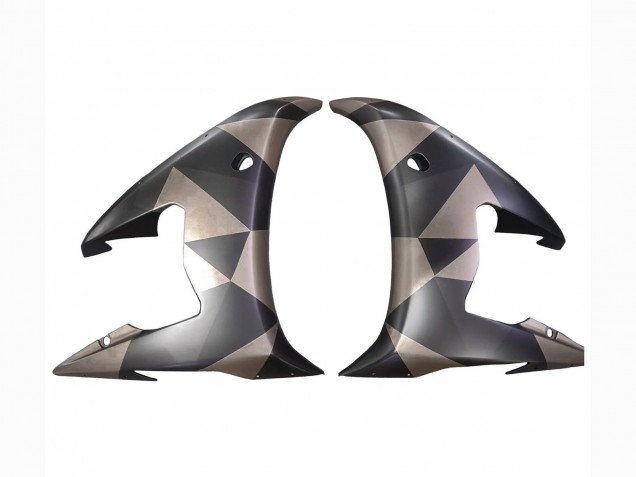 Discount 2003-2004 Grey Matte Black Geometric Yamaha YZF R6 Motorcycle Fairings Canada