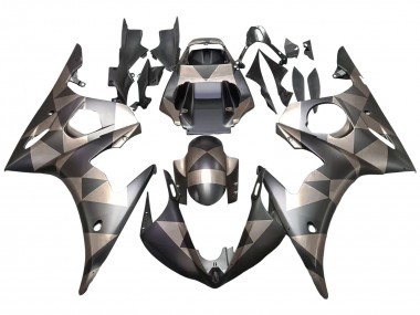 Discount 2006-2009 Grey Matte Black Geometric Yamaha YZF R6S Motorcycle Fairings Canada
