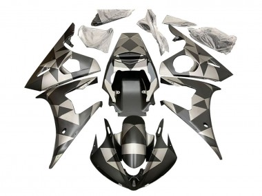Discount 2006-2009 Black Red Geometric Yamaha YZF R6S Motorcycle Fairings Canada