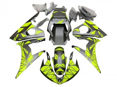 Discount 2006-2009 Neon Green Matte Black Geometric Yamaha YZF R6S Motorcycle Fairings Canada