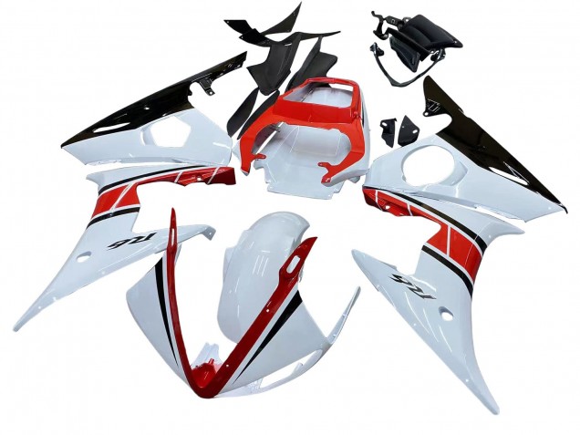 Discount 2006-2009 White Red Glossy Black Yamaha YZF R6S Motorcycle Fairings Canada
