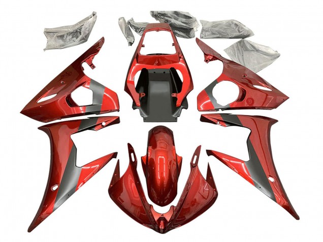 Discount 2006-2009 Red Matte Black Yamaha YZF R6S Motorcycle Fairings Canada