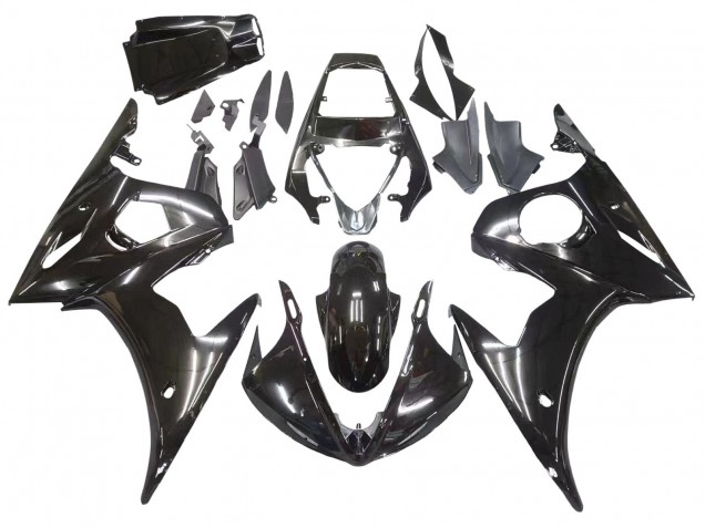 Discount 2003-2004 Glossy Black Yamaha YZF R6 Motorcycle Fairings Canada