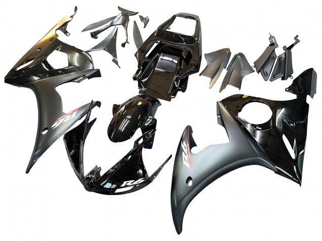 Discount 2003-2004 Glossy Black Matte Black Gold Chameleon Yamaha YZF R6 Motorcycle Fairings Canada