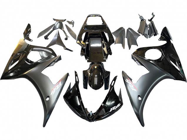 Discount 2003-2004 Glossy Black Matte Black Gold Chameleon Yamaha YZF R6 Motorcycle Fairings Canada