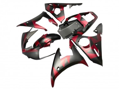 Discount 2005 Matte Black Red Geometric Yamaha YZF 600 R6 Motorcycle Fairings Canada