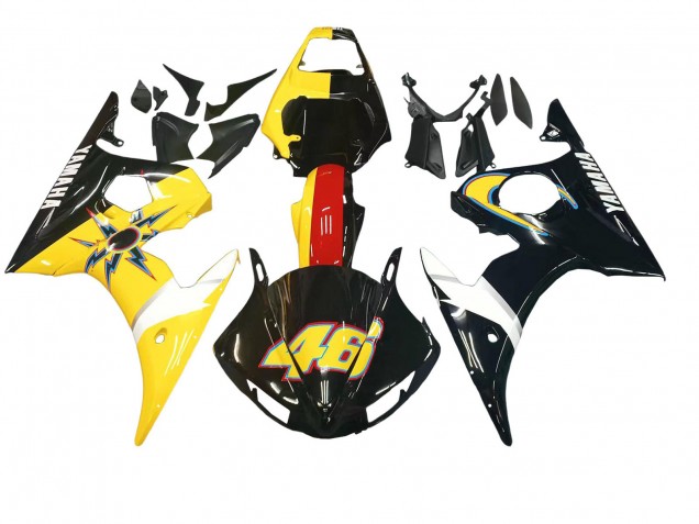 Discount 2005 Black Yellow Red 46 Yamaha YZF 600 R6 Motorcycle Fairings Canada