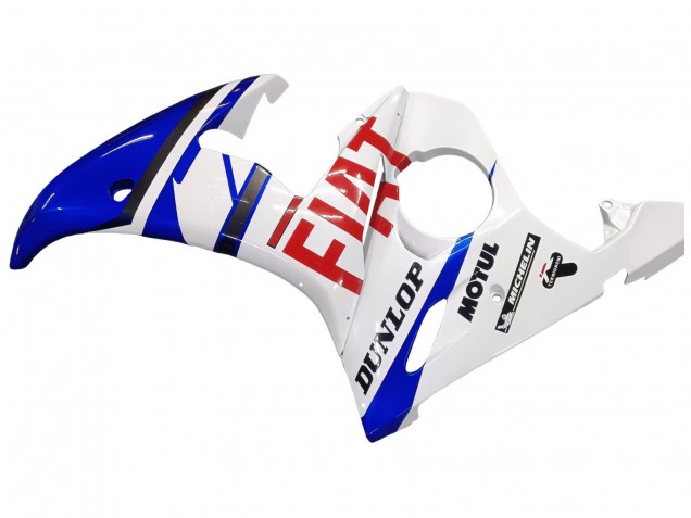 Discount 2005 White Blue Dunlop Fiat Motul Yamaha YZF 600 R6 Motorcycle Fairings Canada