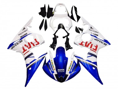 Discount 2005 White Blue Dunlop Fiat Motul Yamaha YZF 600 R6 Motorcycle Fairings Canada