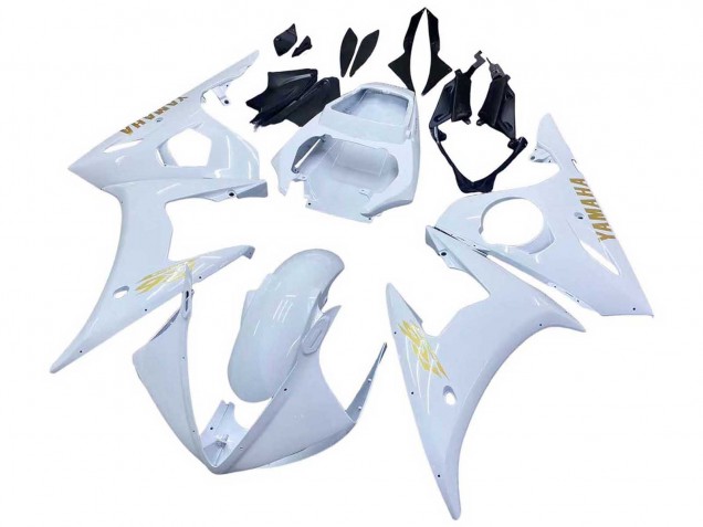 Discount 2005 White Gold Yamaha YZF 600 R6 Motorcycle Fairings Canada