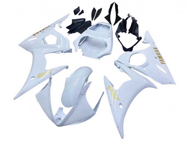 Discount 2005 White Gold Yamaha YZF 600 R6 Motorcycle Fairings Canada