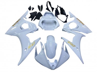 Discount 2005 White Gold Yamaha YZF 600 R6 Motorcycle Fairings Canada