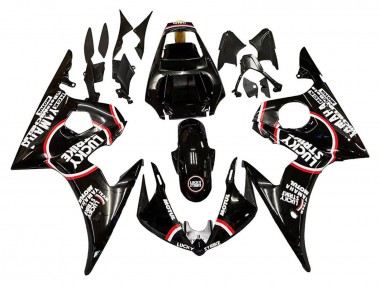 Discount 2005 Glossy Black White Lucky Strike Motul Yamaha YZF 600 R6 Motorcycle Fairings Canada