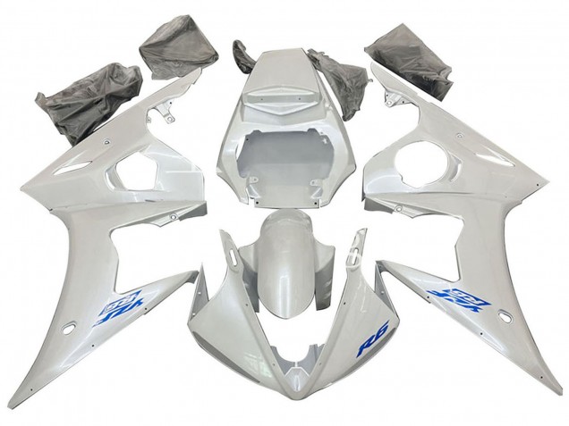 Discount 2005 White Blue Yamaha YZF 600 R6 Motorcycle Fairings Canada