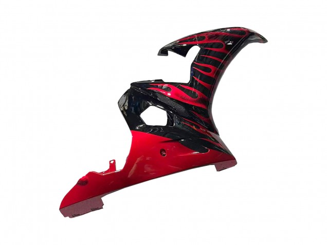 Discount 2005 Black with Red Flame Yamaha YZF 600 R6 Motorcycle Fairings Canada